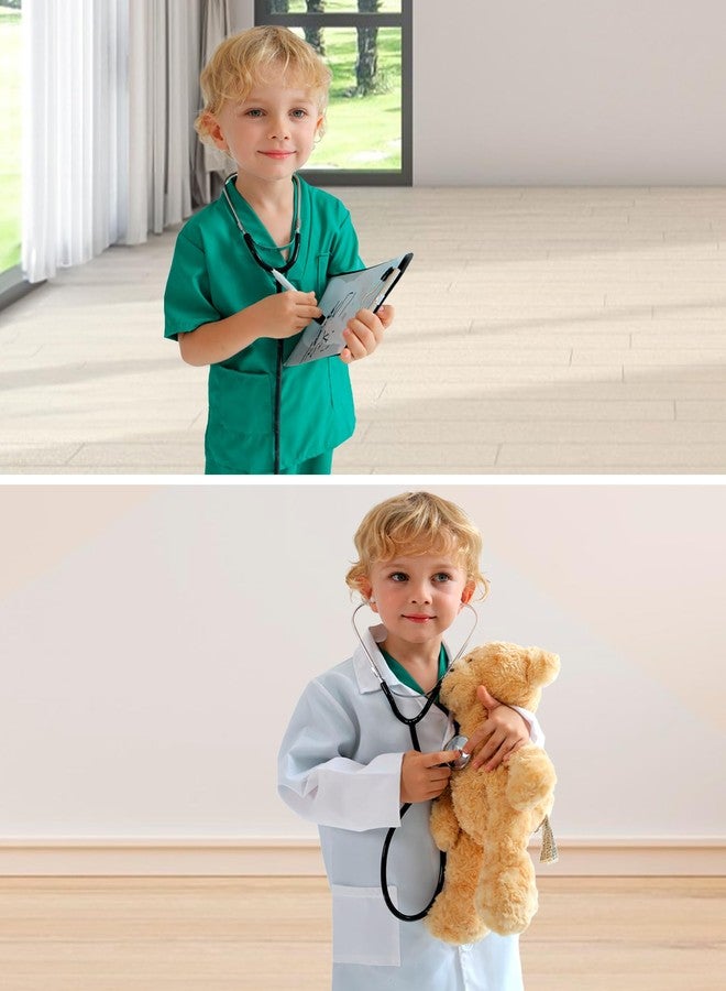 Liberry Doctor Costume for Kids 3 4 5 6 Years Old, Toddler Dress Up Clothes with Nurse Scrubs and Real Stethoscope, Pretend Play Doctor Kit for Boys Girls Gift - Image 5